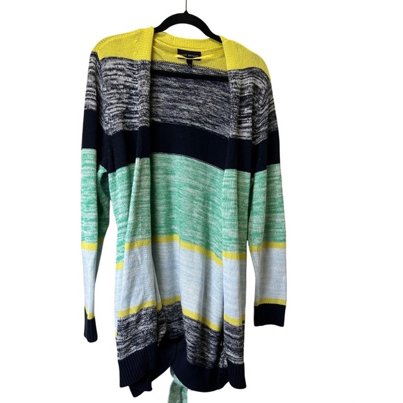 Lane Bryant Women Tie-Front Cardigan 14/16 Cotton Blend Lightweight Knit Sweater - Picture 5 of 7